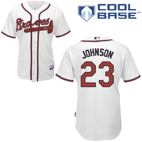 Chris Johnson #23 MLB Jersey-Atlanta Braves Men's Authentic Home White Cool Base Baseball Jersey